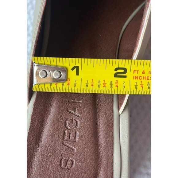 SVEGAN Women Vegan Leather Backless Mule Platform Loafer Size 38 US 7-7.5 Beige - Picture 14 of 16